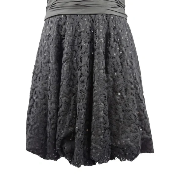 Marc Bouwer Black Beaded Bubble Cocktail Dress 6 - Picture 7 of 11